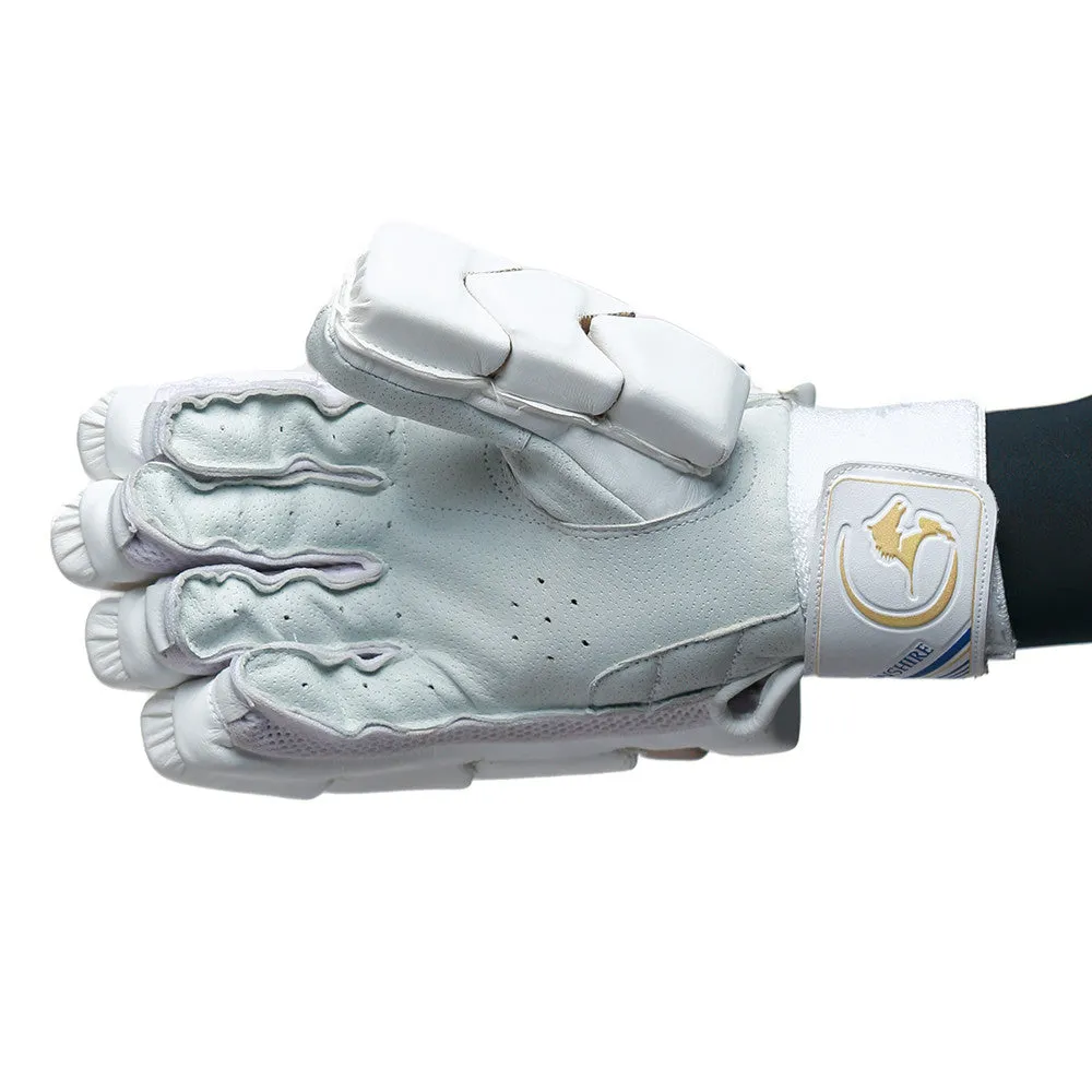 Gortonshire Armour White Cricket Batting Gloves Mens Size