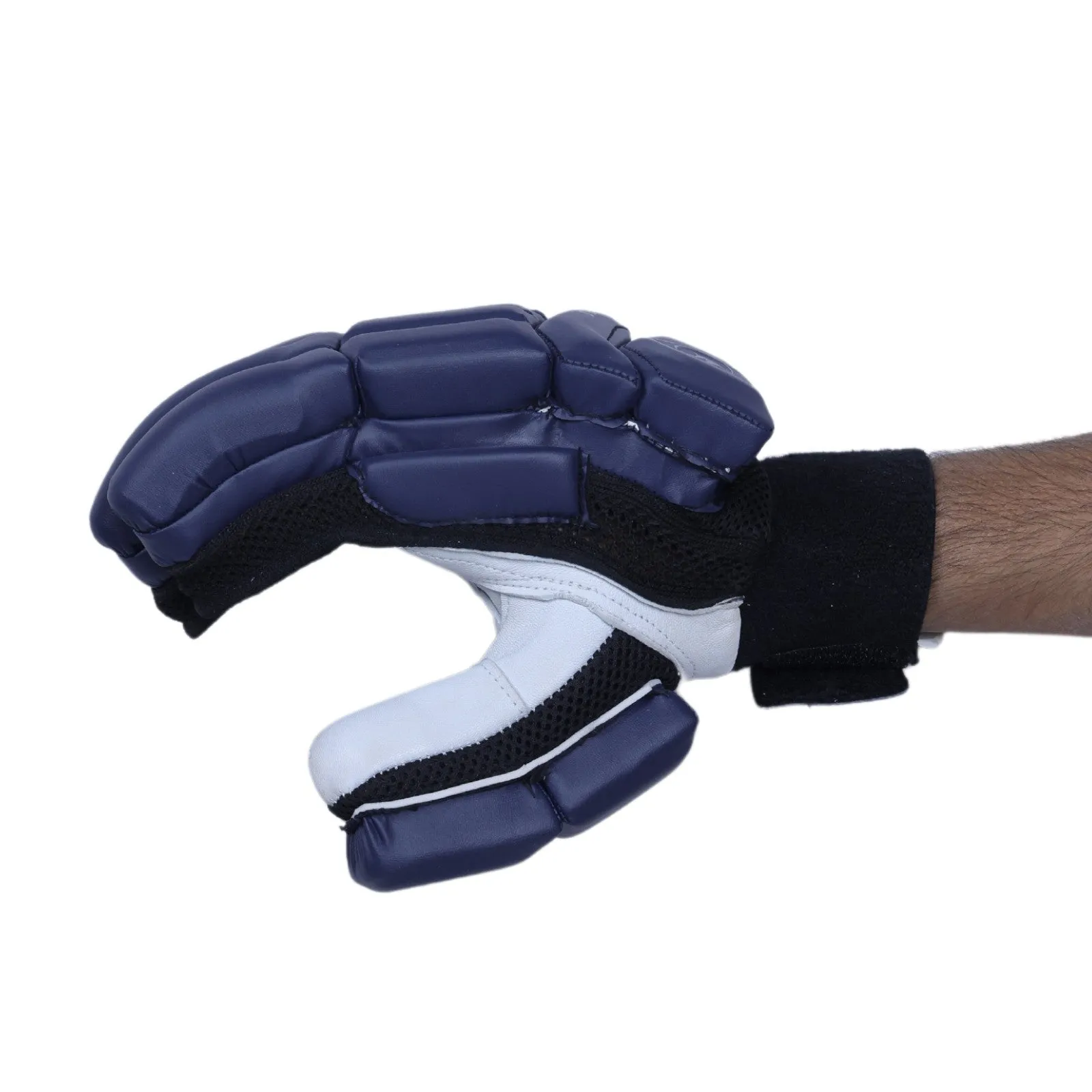 Gortonshire Shield Navy Blue Cricket Batting Gloves Mens Size