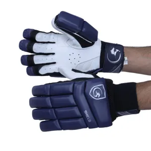 Gortonshire Shield Navy Blue Cricket Batting Gloves Mens Size