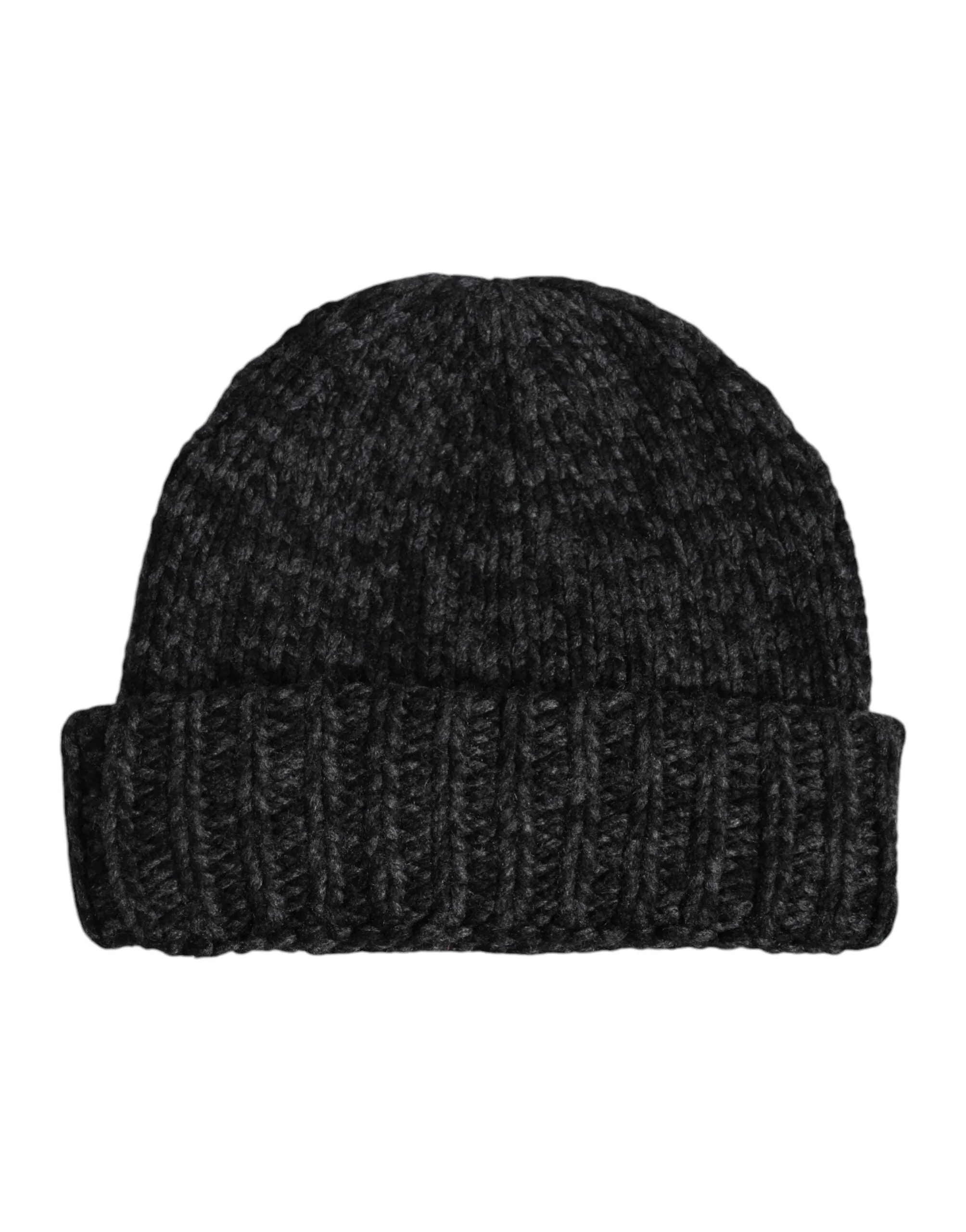 Gray Cashmere Knitted Winter Beanie Hat