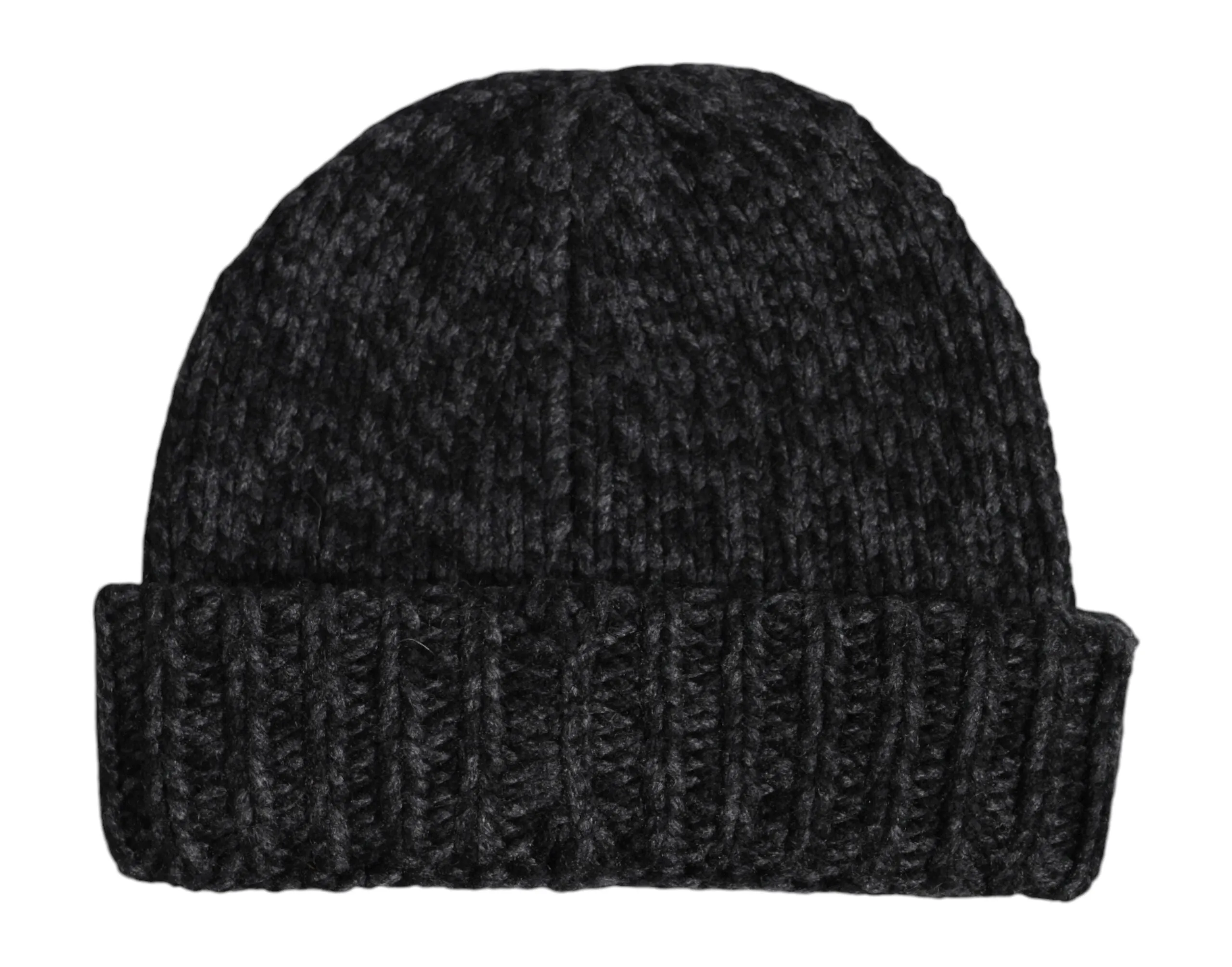 Gray Cashmere Knitted Winter Beanie Hat
