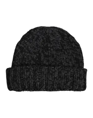 Gray Cashmere Knitted Winter Beanie Hat