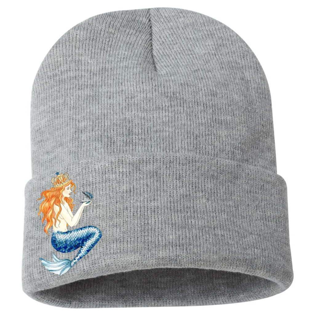 Gray Pearl Mermaid Beanie
