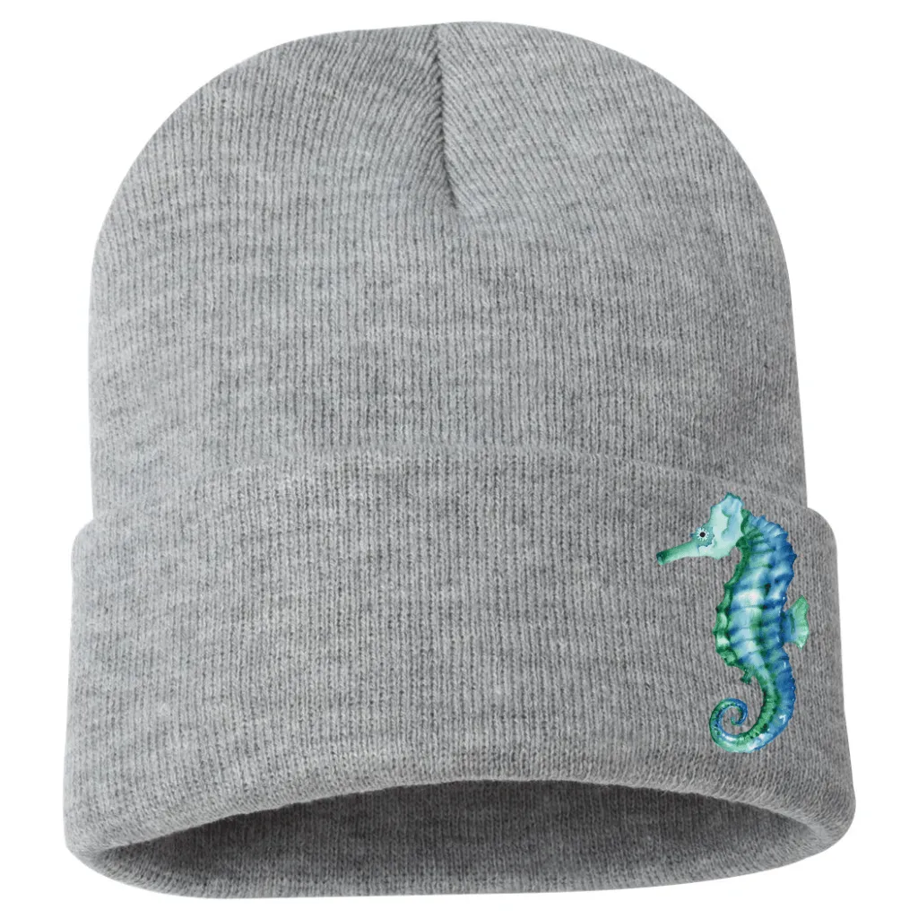 Gray Seahorse Beanie
