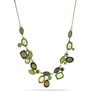 GREEN FACETED STONE NECKLACES #160GN1601