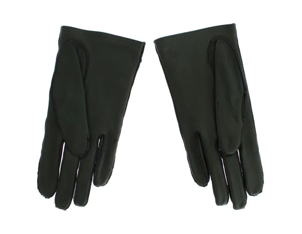 Green Leather Women's Gloves