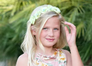 Green Mini Rose Flower Crown