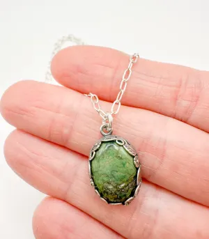 Green Turquoise Pendant Necklace
