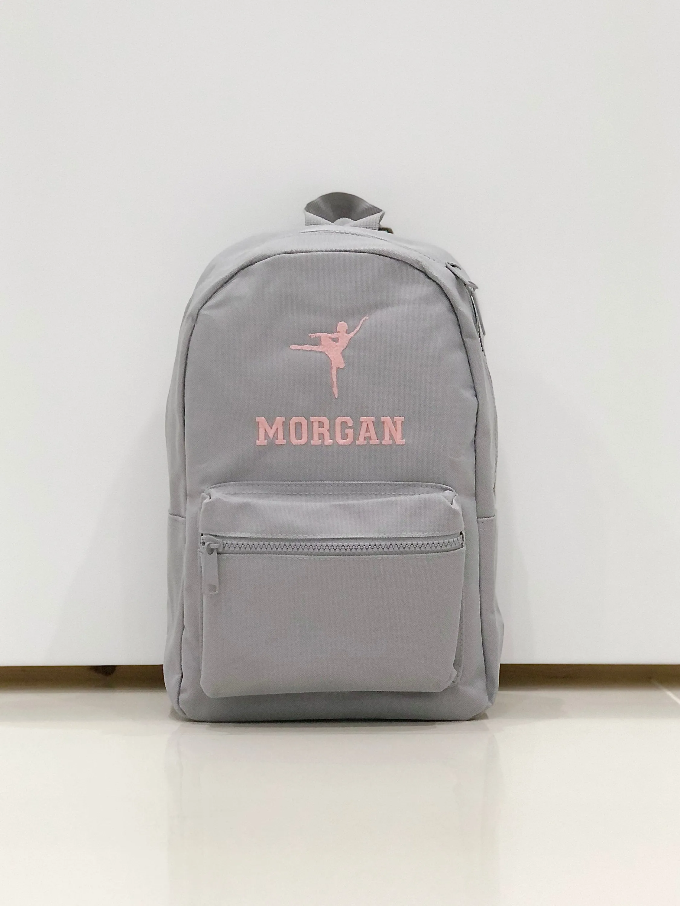 (Grey) Personalised Name & Design Unisex Mini Nursery School Backpack Rucksack Bag