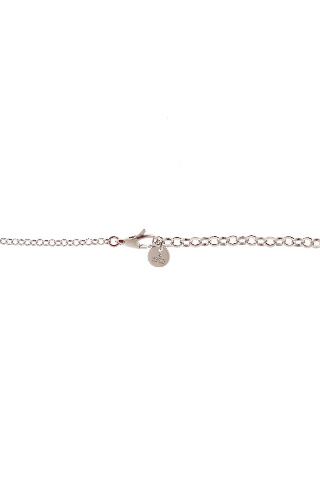 Gucci Blind X Love Round Necklace in Silver