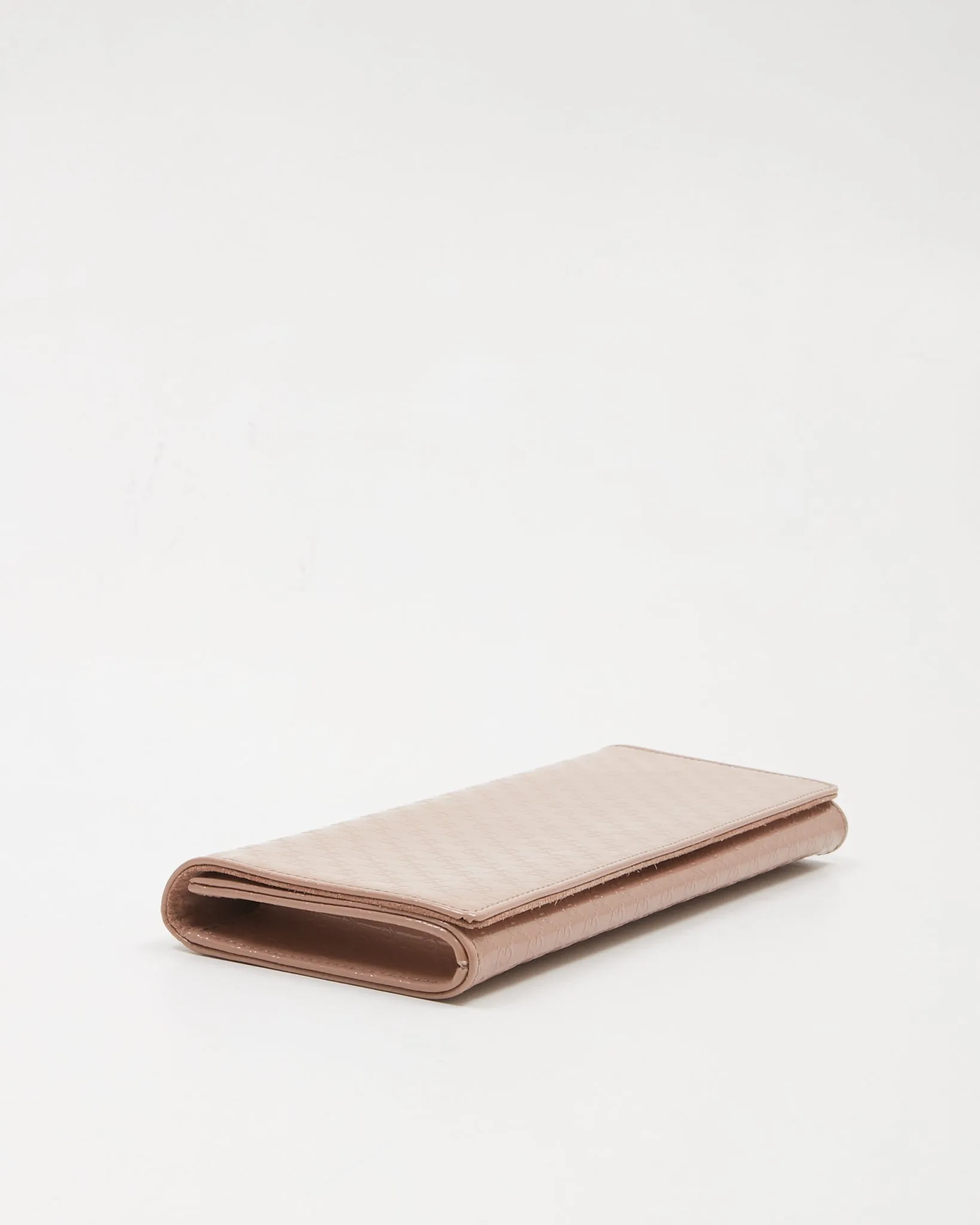 Gucci Blush Pink Patent Leather Guccissima Broadway Long Clutch
