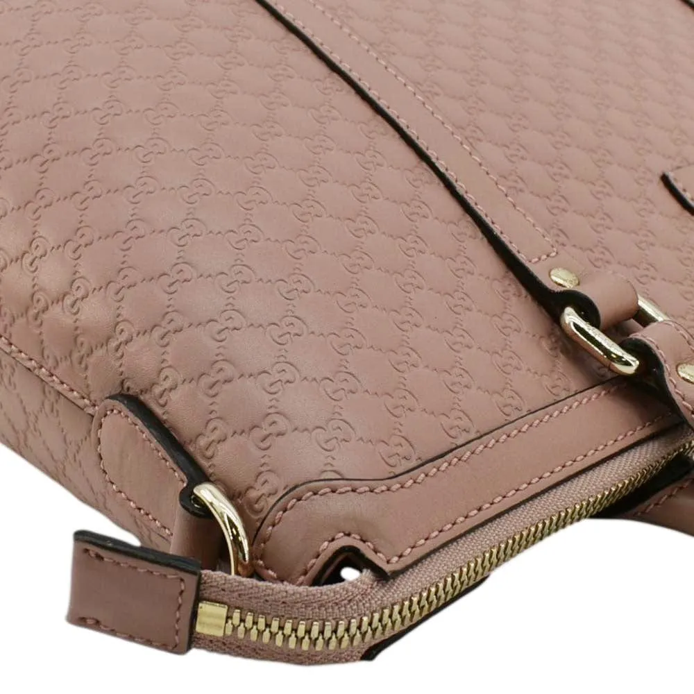 GUCCI Convertible GG Microguccissima Leather Satchel Bag Dusty Pink 449656
