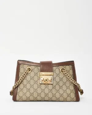 Gucci GG Supreme Monogram Canvas Small Padlock Shoulder Bag