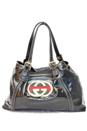 Gucci Patent Leather Bag with Large G