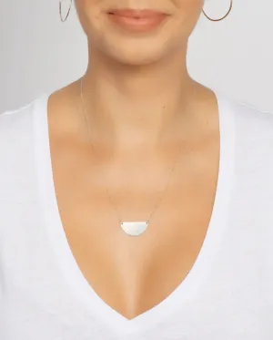 Half Moon Necklace, Sterling Silver