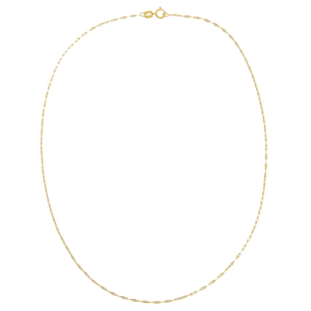 Hammered Cable Chain 14K