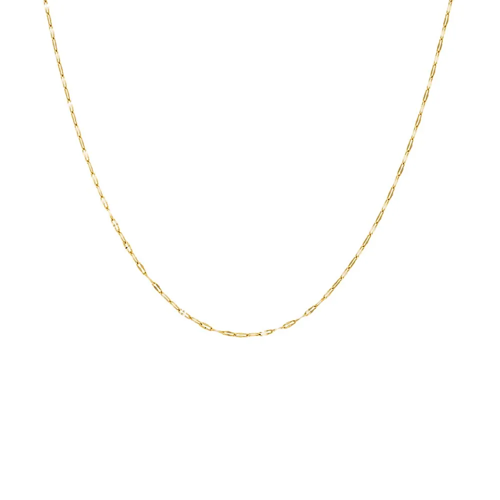 Hammered Cable Chain 14K