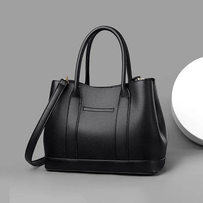 Handbags, New large-capacity textured women's bags, fashionable soft leather shoulder bags,  temperament women's satchel wholesale