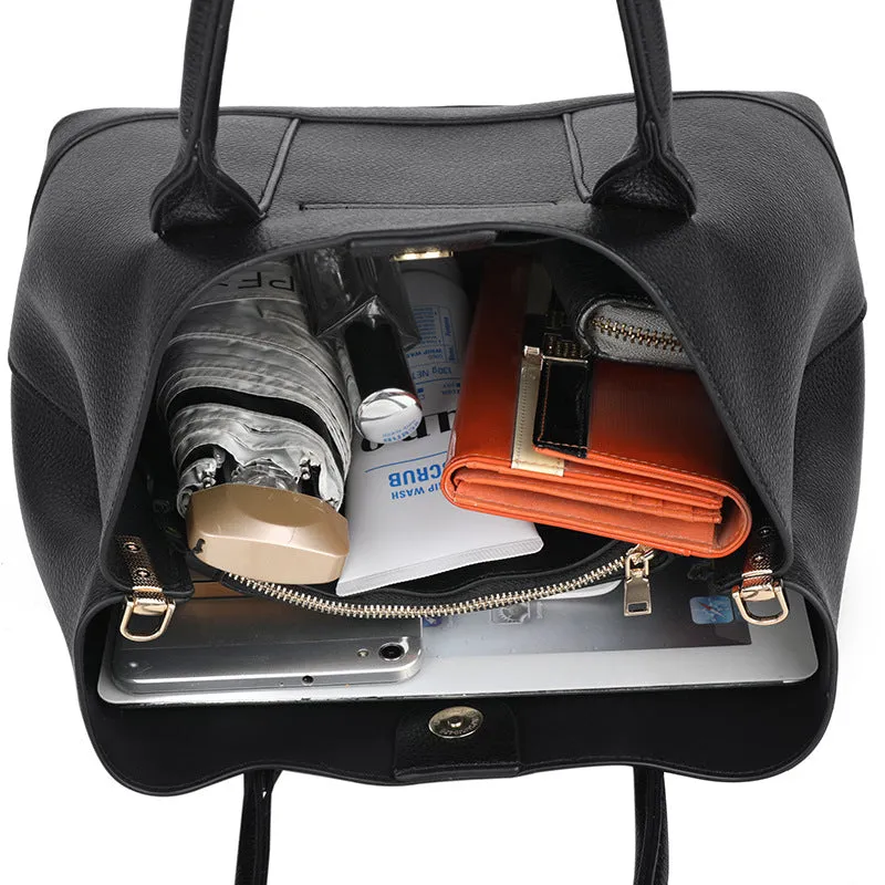 Handbags, New large-capacity textured women's bags, fashionable soft leather shoulder bags,  temperament women's satchel wholesale