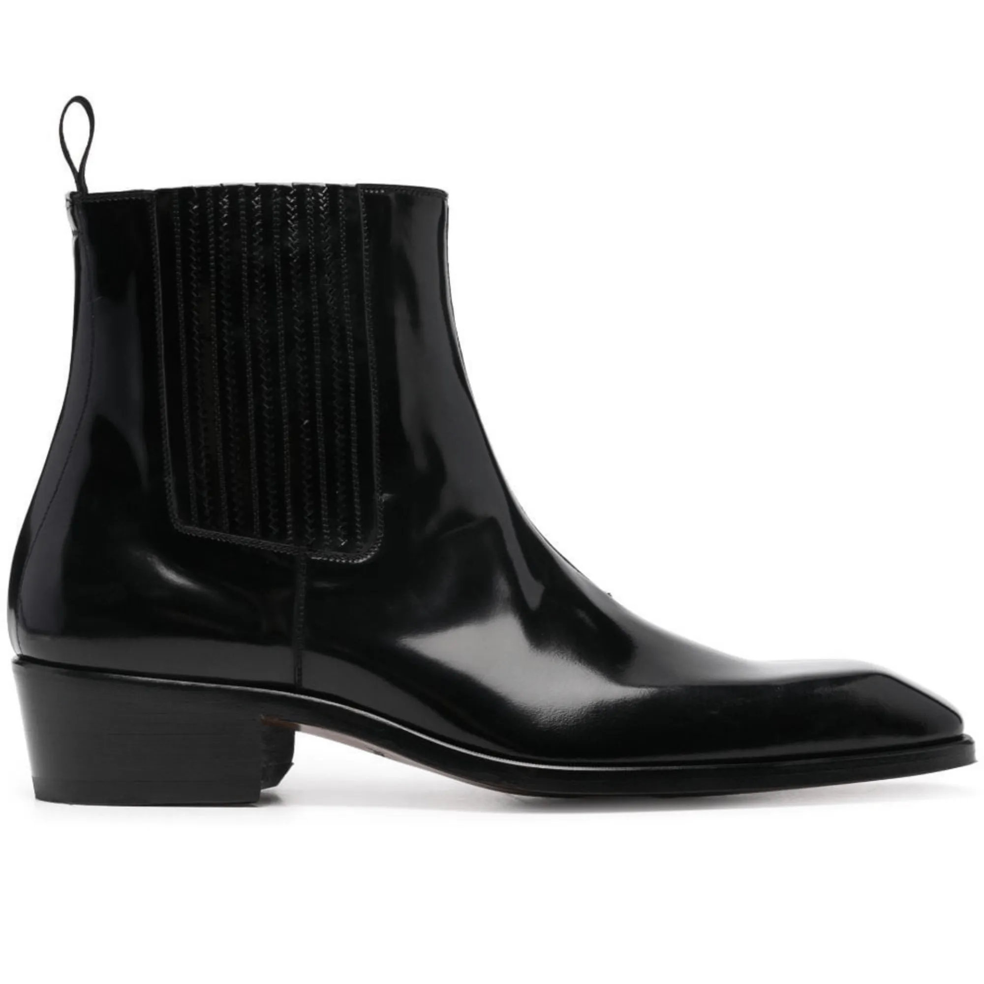 Handmade Customisable Black Leather Chelsea Boots For Men