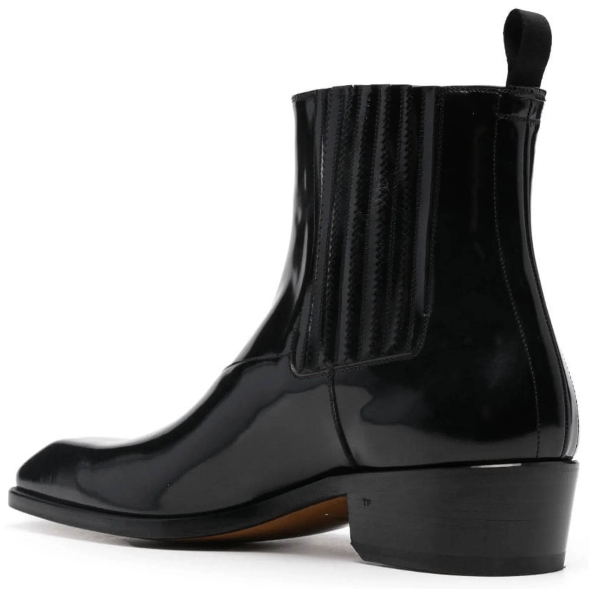 Handmade Customisable Black Leather Chelsea Boots For Men