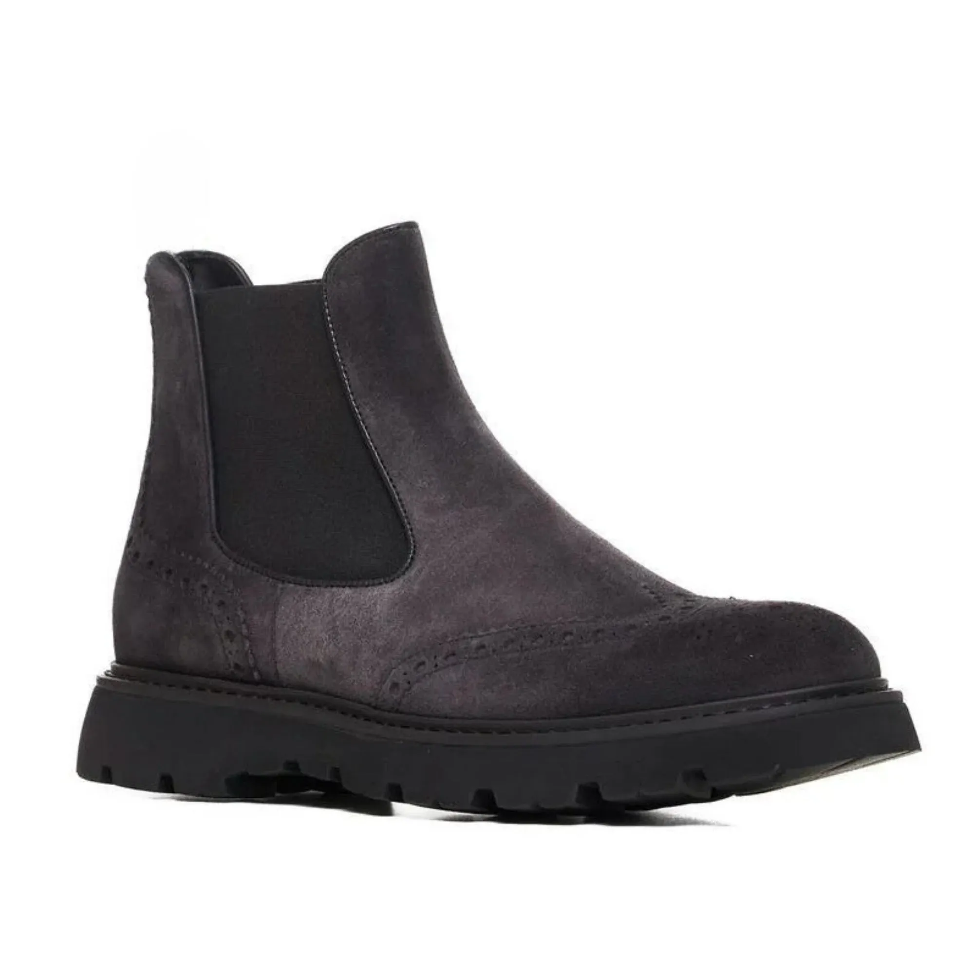 Handmade Customisable Suede Leather Chunky Sole Chelsea Boots