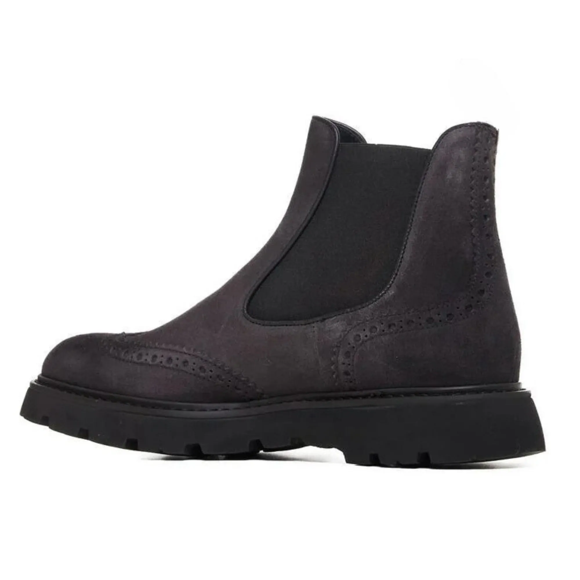 Handmade Customisable Suede Leather Chunky Sole Chelsea Boots