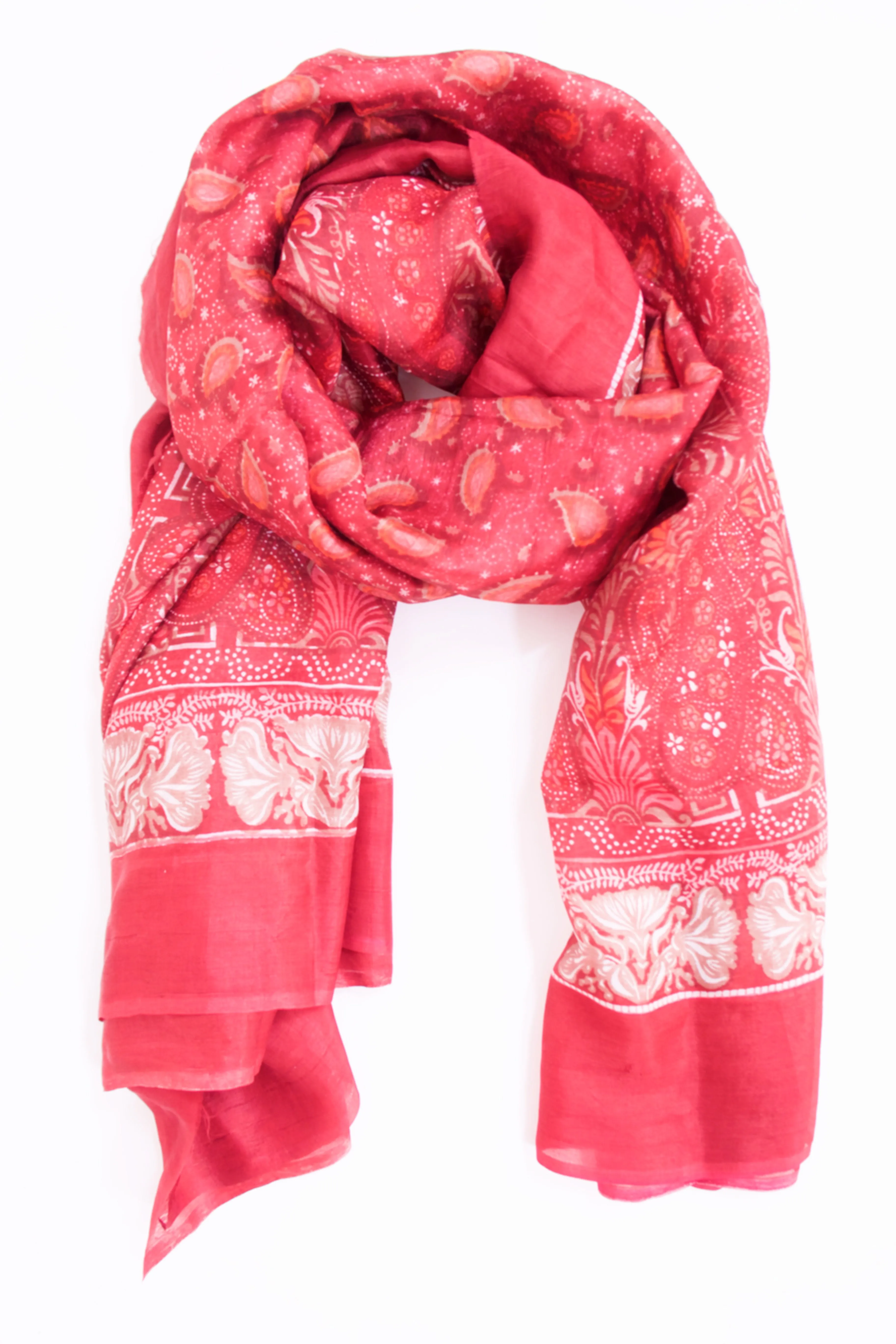 Handwoven Silk Scarf - Vintage