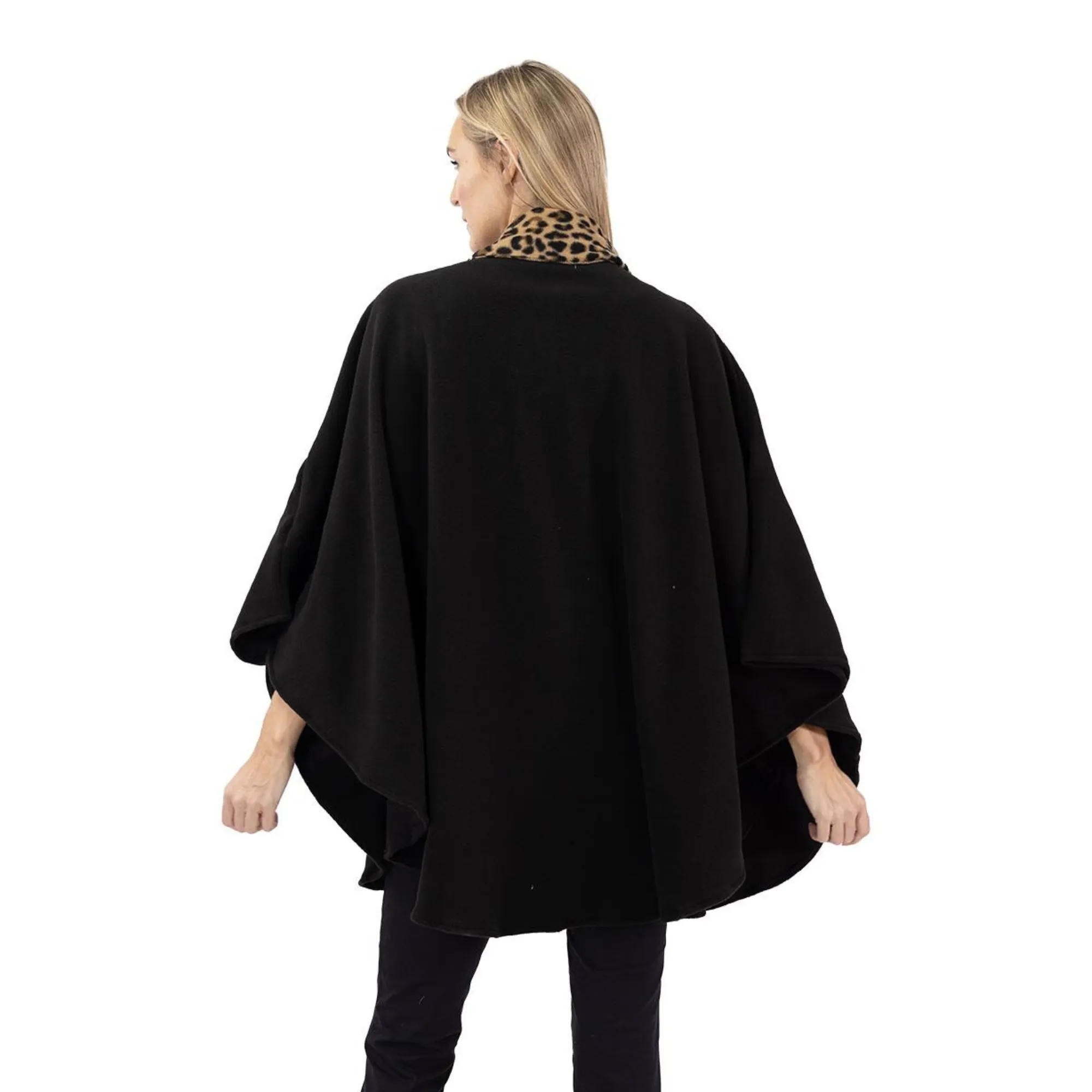 Hannah Cozy Coat Cape with Attached Scarf, and Gloves Set