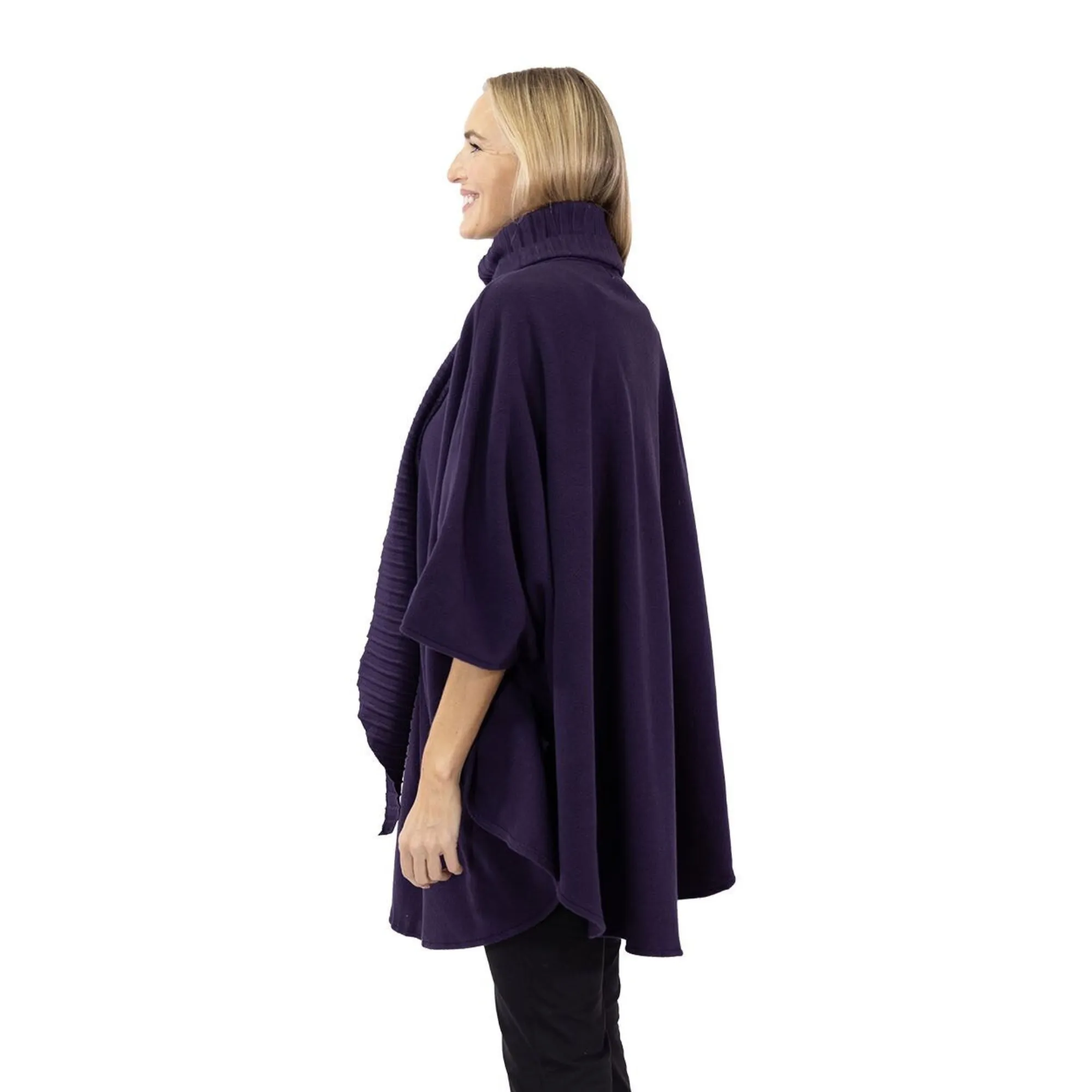 Hannah Cozy Coat Cape with Attached Scarf, and Gloves Set