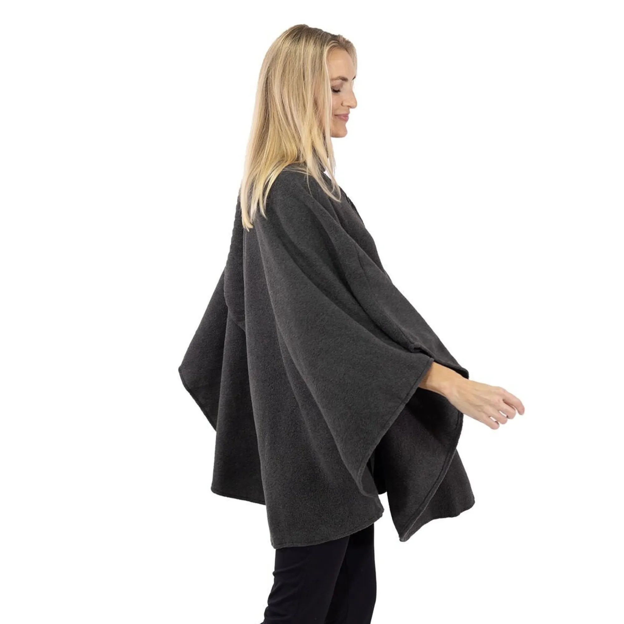 Hannah Cozy Coat Cape with Attached Scarf, and Gloves Set