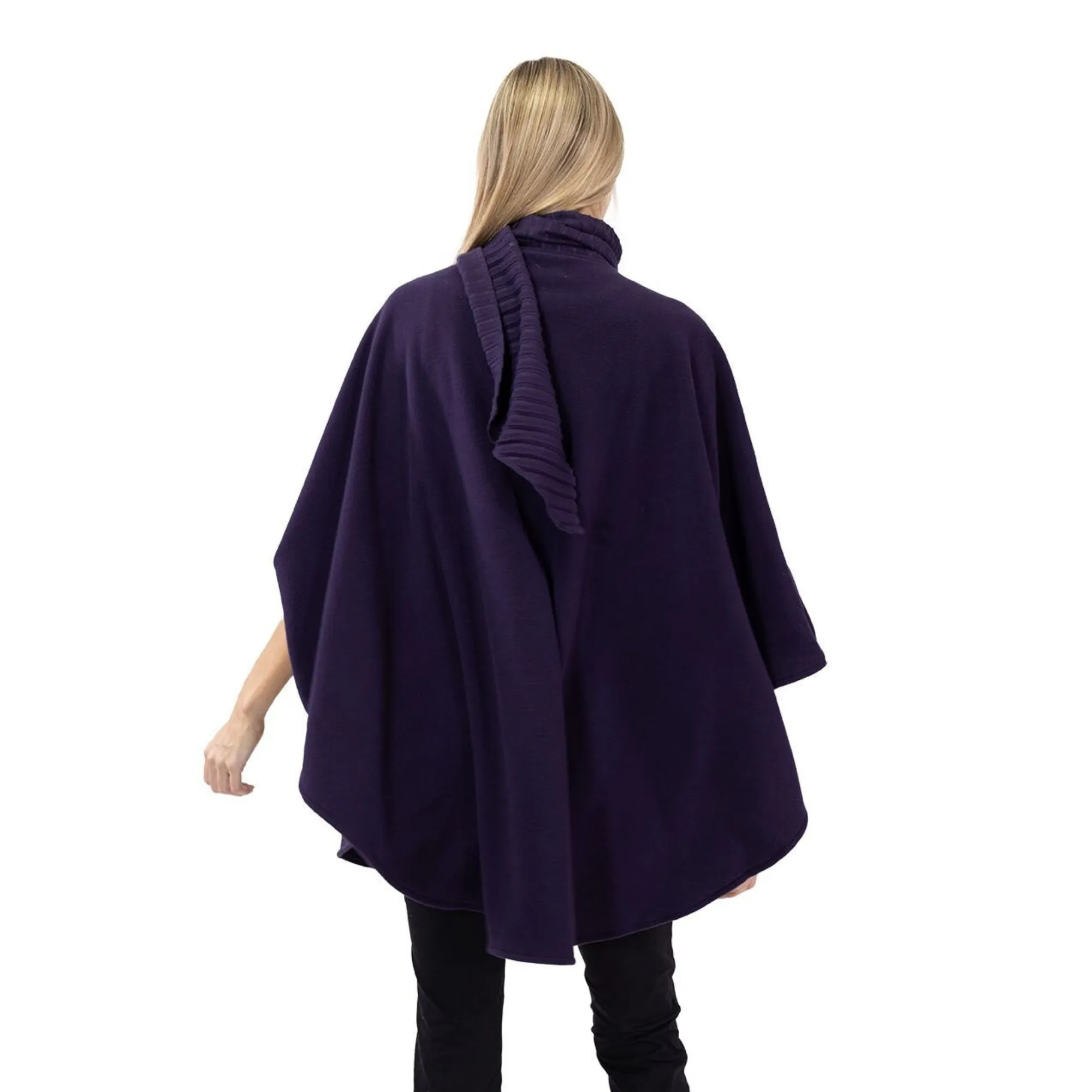 Hannah Cozy Coat Cape with Attached Scarf, and Gloves Set