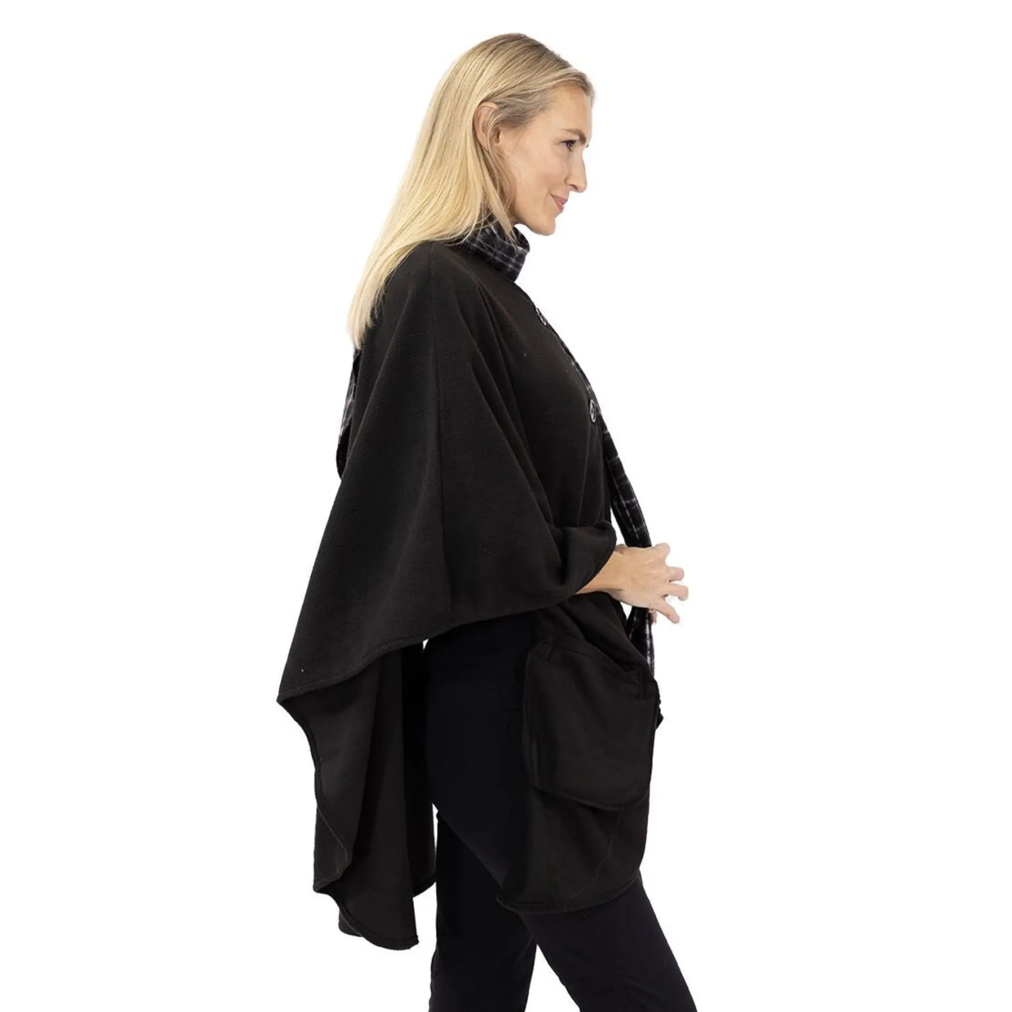 Hannah Cozy Coat Cape with Attached Scarf, and Gloves Set