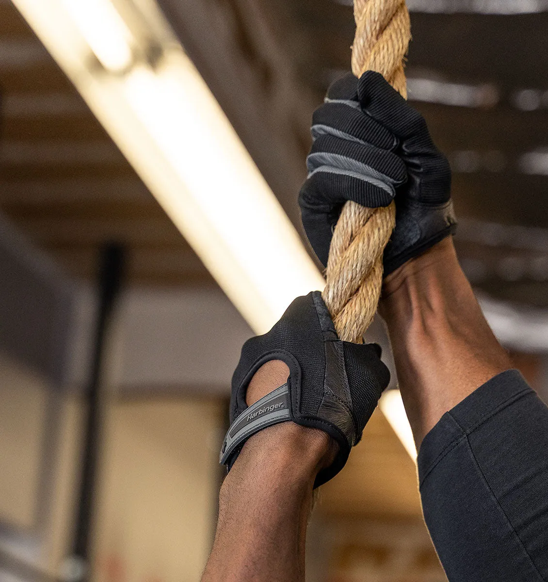 Harbinger Men's Power Protect Weight Lifting Gloves - Black