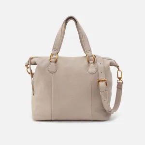Harley Satchel In Pebbled Leather - Taupe