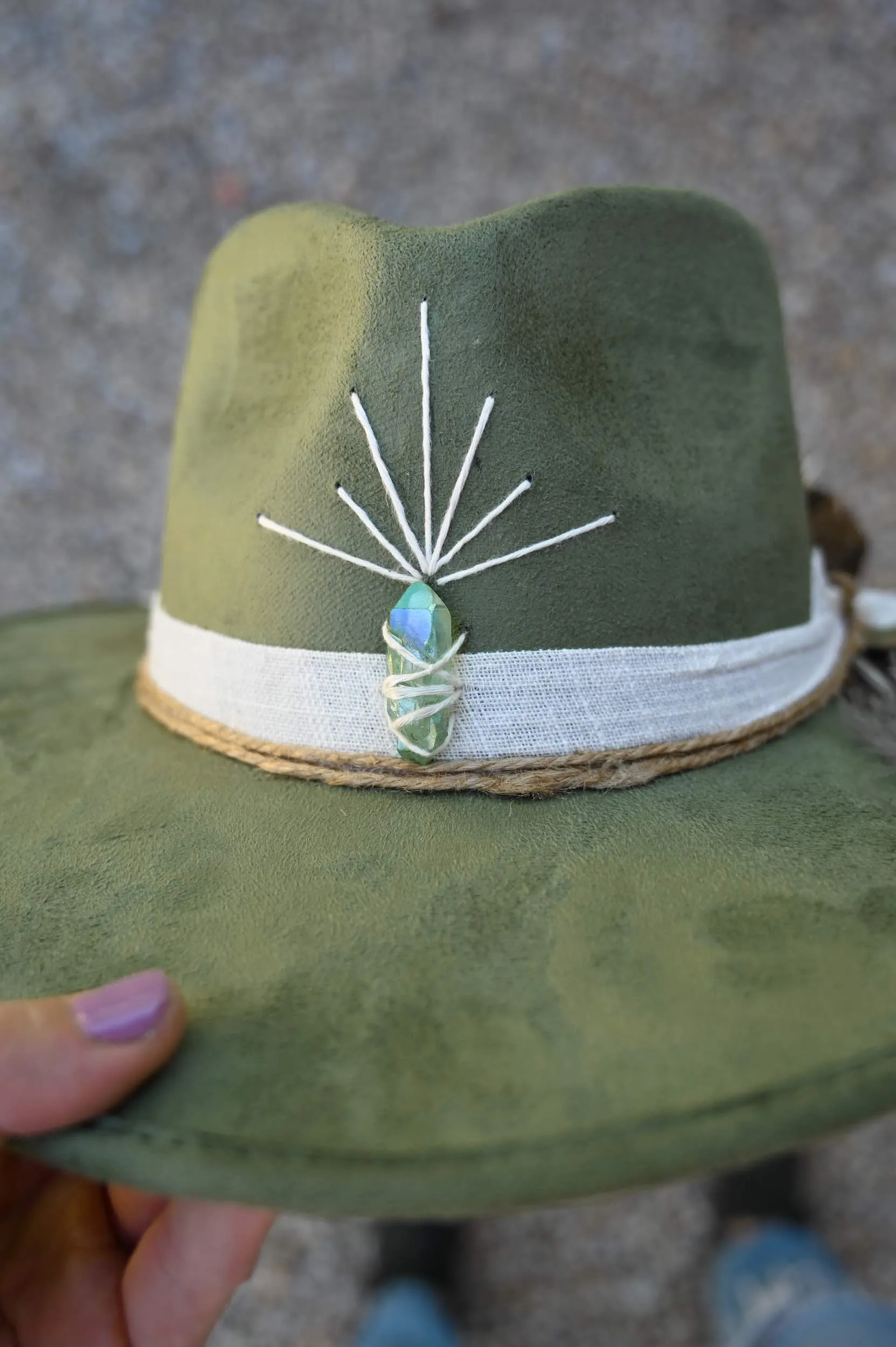 Heart Work Green Aura Fedora
