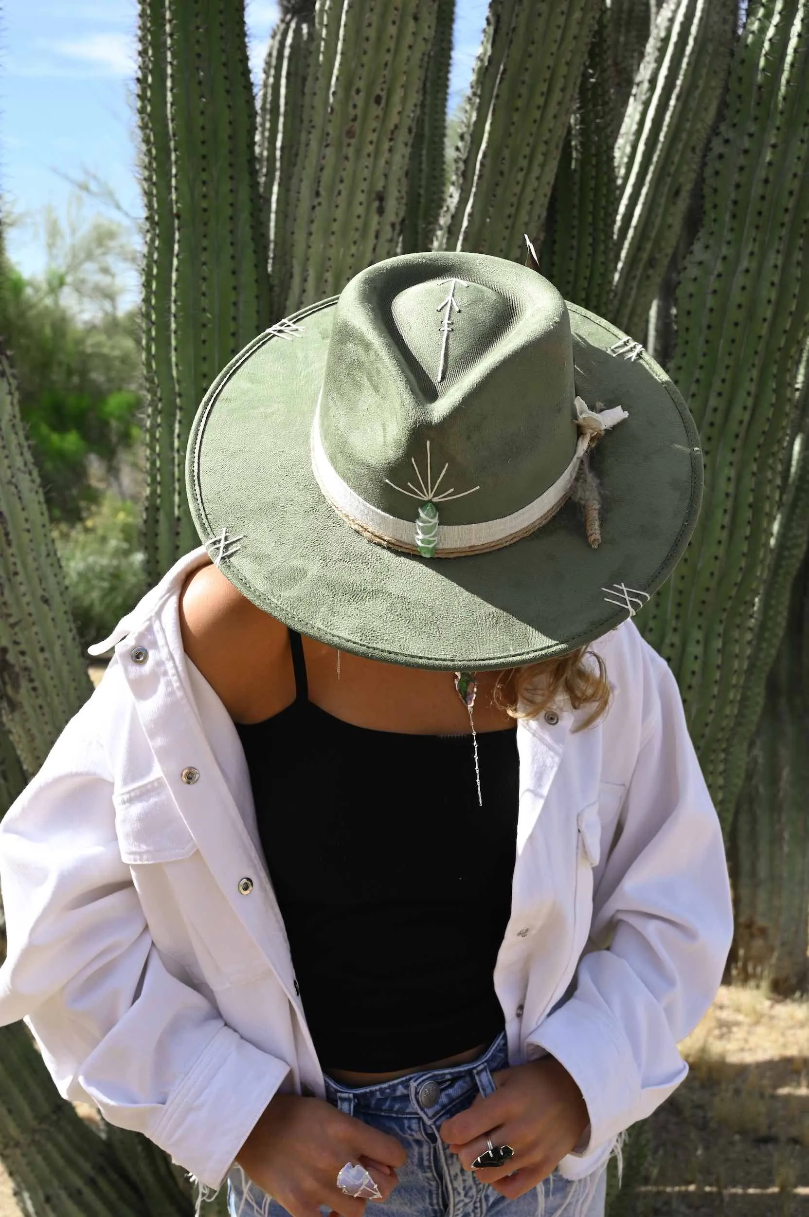 Heart Work Green Aura Fedora