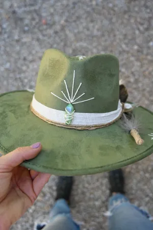 Heart Work Green Aura Fedora