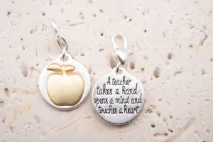 Heartfelt Emotions Silver 2-Tone Medallion - Apple