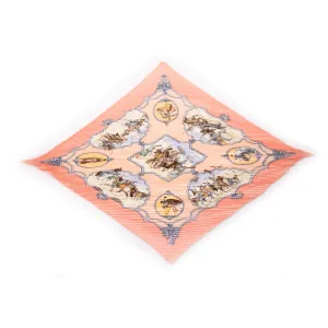 Hermes Les Cheavaux Des Moghols Printed Silk Scarf