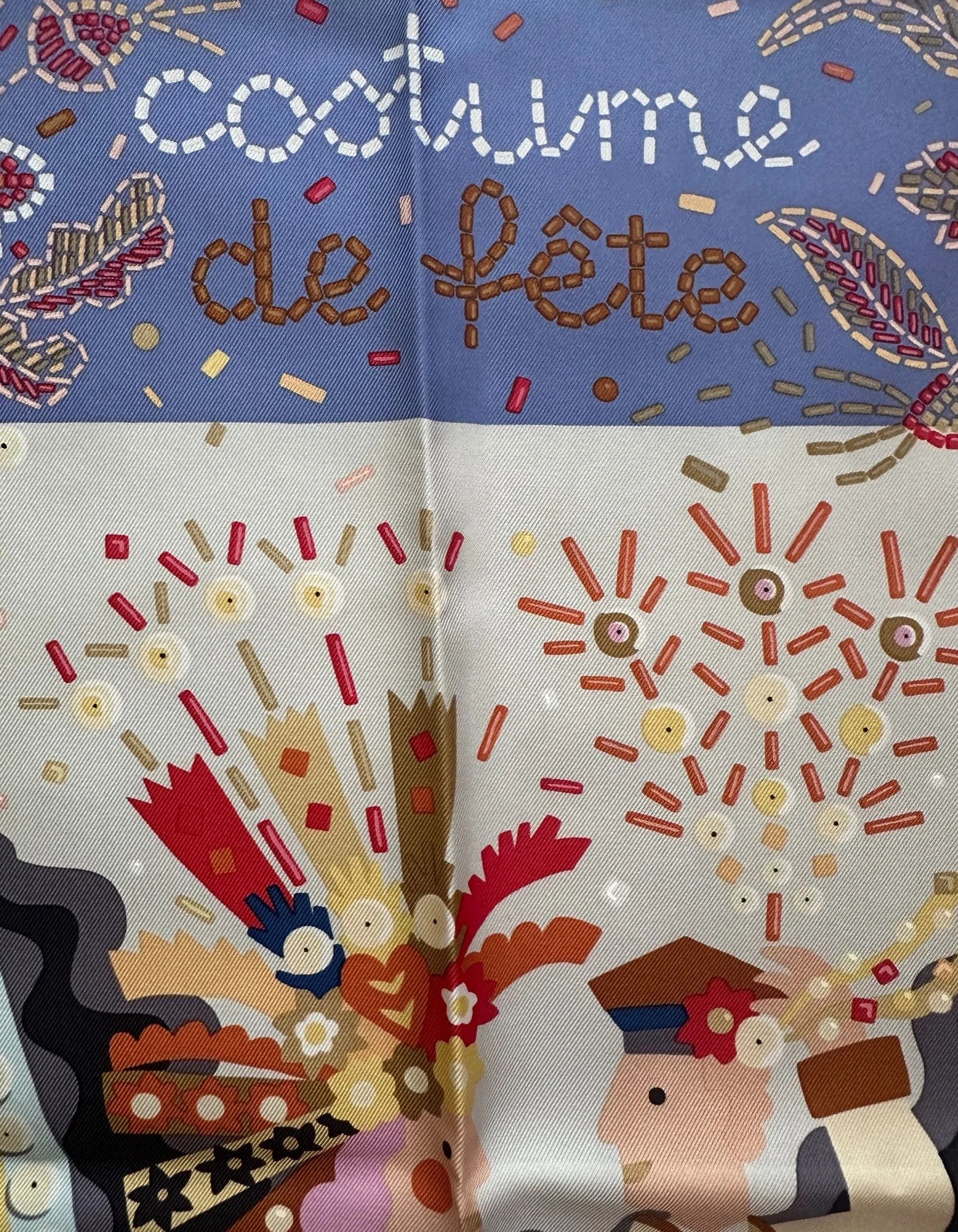Hermes NEW Costume de Fete 90cm Silk Scarf