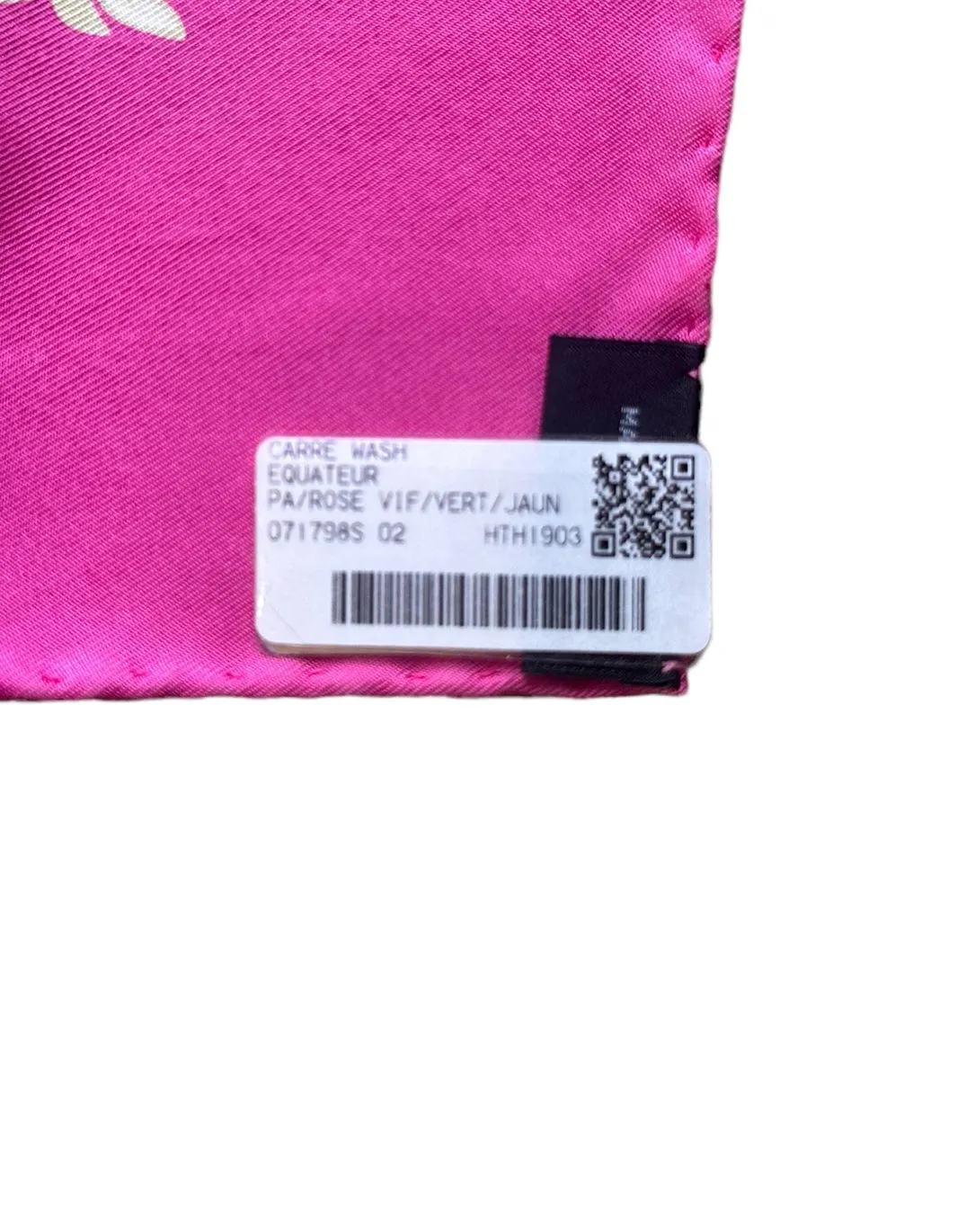 Hermes Pink Equateur NEW 90cm Carre Wash Silk Scarf