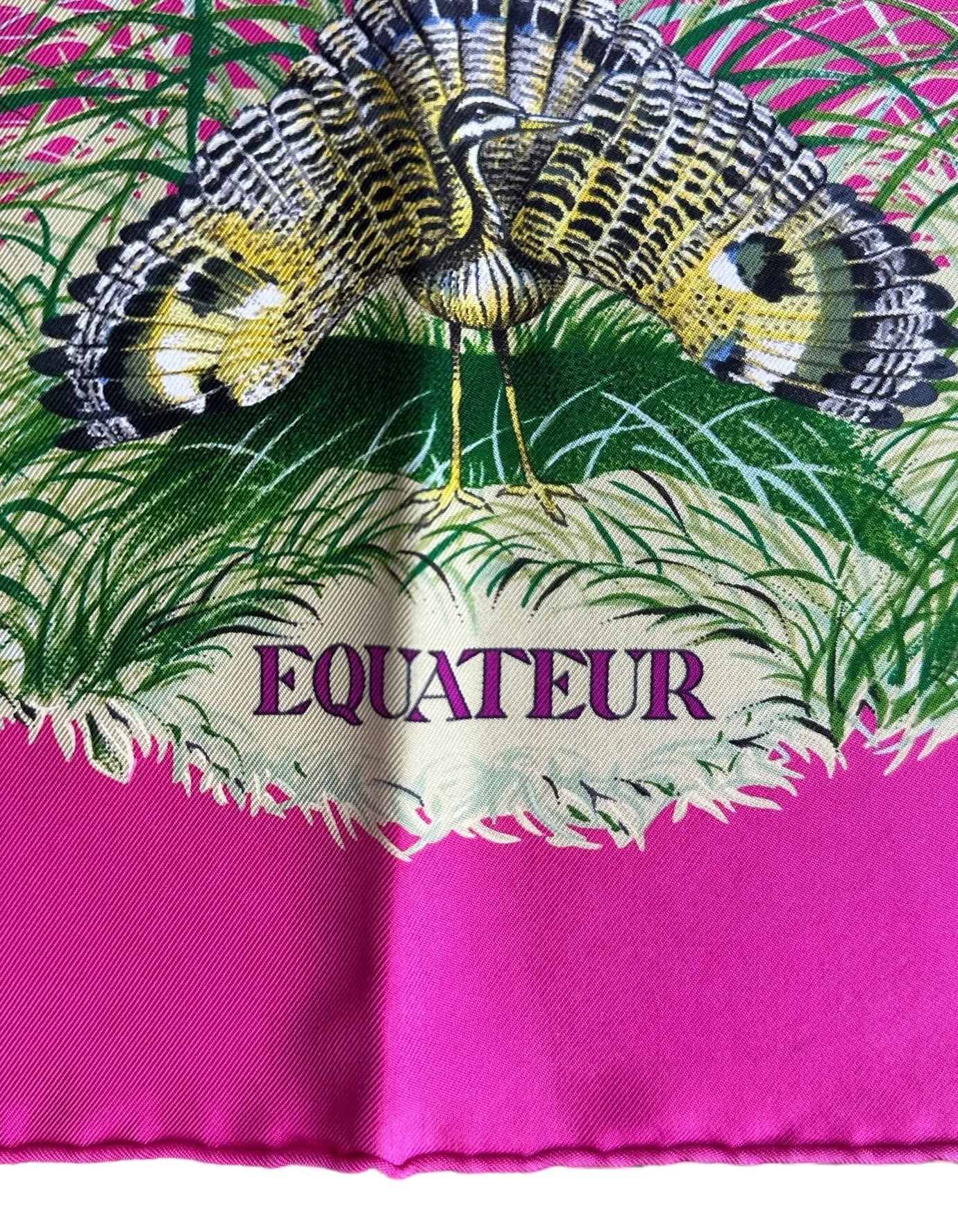 Hermes Pink Equateur NEW 90cm Carre Wash Silk Scarf