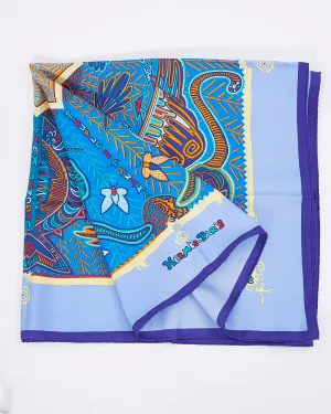 Hermès Blue Multi Zoé Slk Scarf