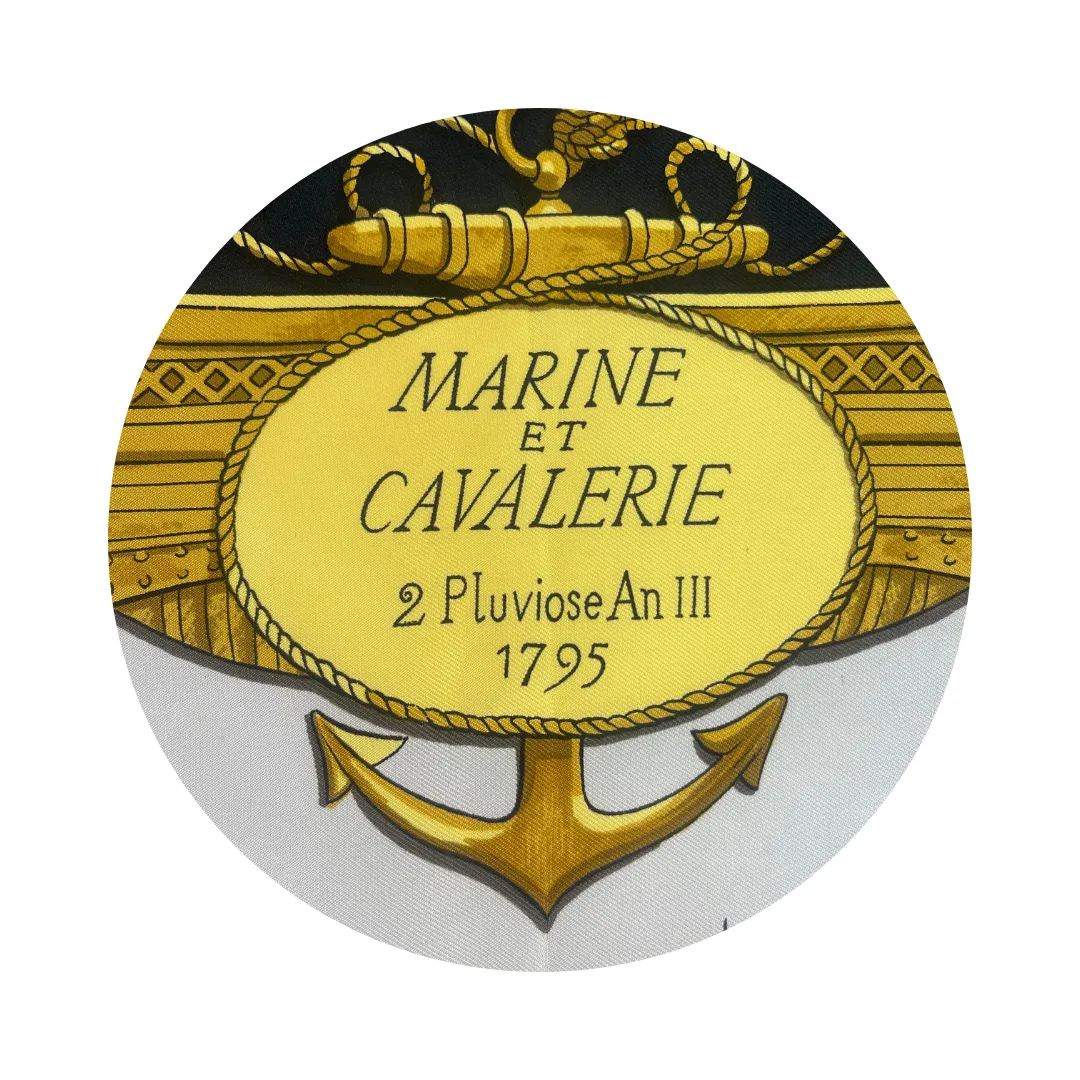 Hermès “Marine et Cavalerie” Silk Scarf