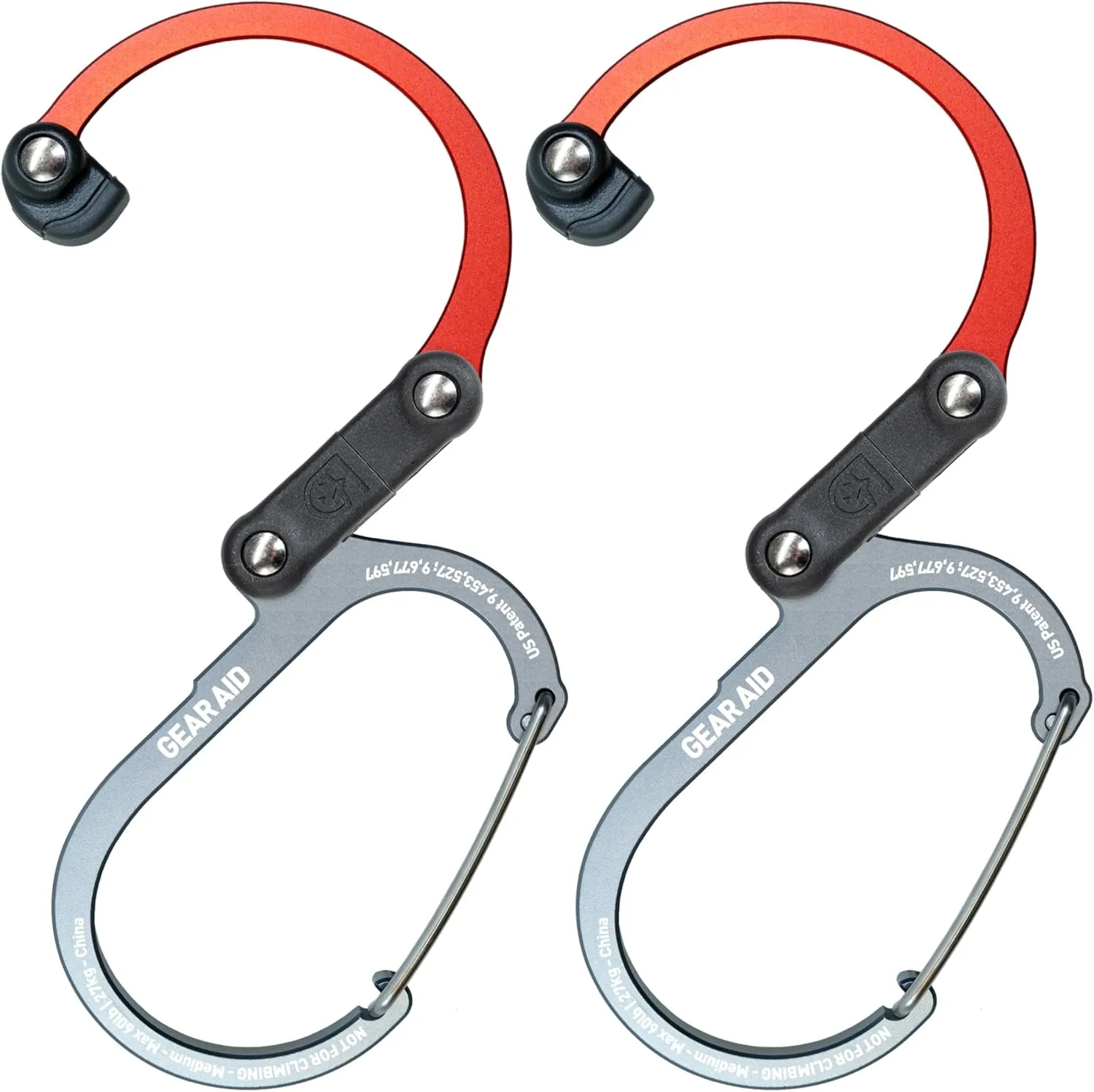 HEROCLIP 360° Swivel Carabiner Gear Clip and Hook (Medium) for Camping, Backpack, Suitcases and Garage Organization
