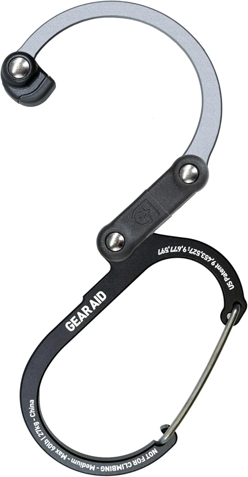 HEROCLIP 360° Swivel Carabiner Gear Clip and Hook (Medium) for Camping, Backpack, Suitcases and Garage Organization