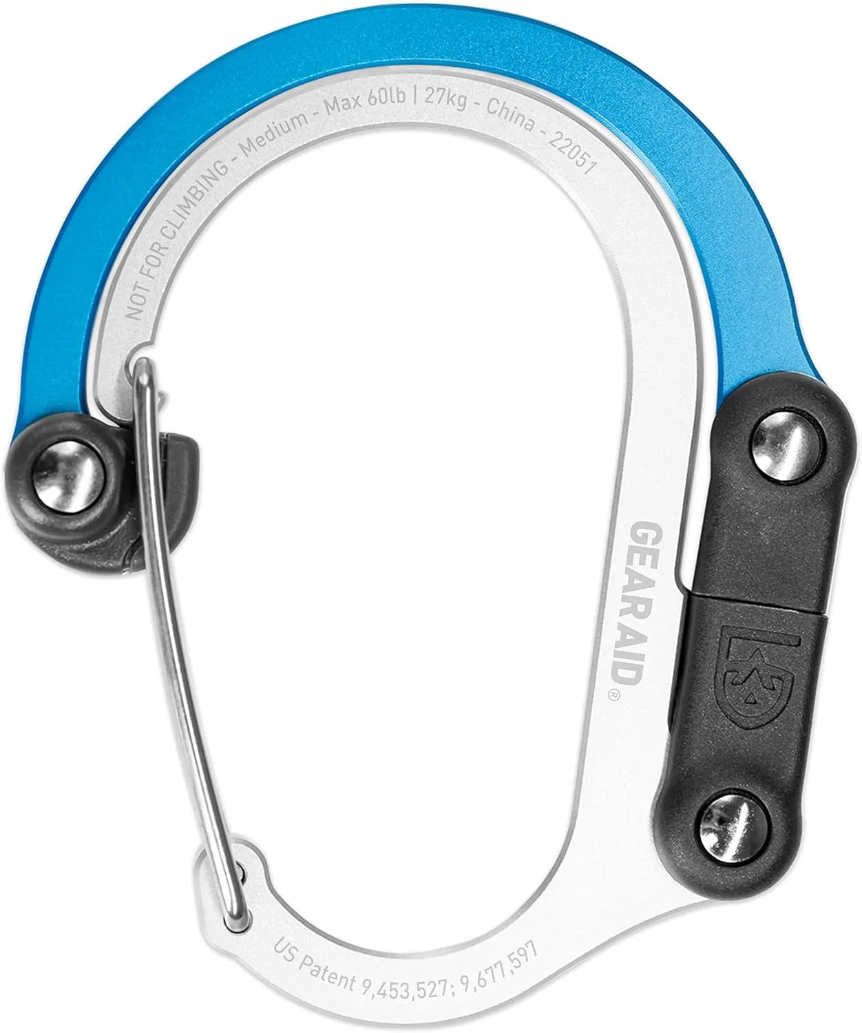 HEROCLIP 360° Swivel Carabiner Gear Clip and Hook (Medium) for Camping, Backpack, Suitcases and Garage Organization