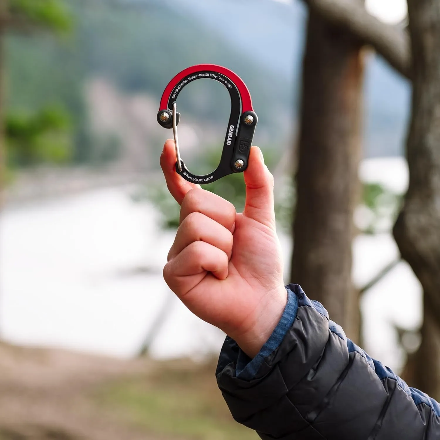 HEROCLIP 360° Swivel Carabiner Gear Clip and Hook (Medium) for Camping, Backpack, Suitcases and Garage Organization