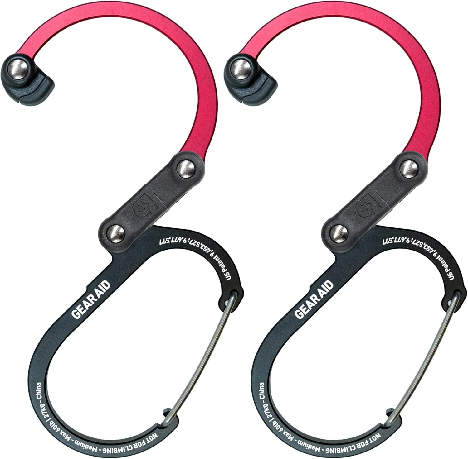 HEROCLIP 360° Swivel Carabiner Gear Clip and Hook (Medium) for Camping, Backpack, Suitcases and Garage Organization